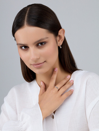 Серьги из серебра с бриллиантами