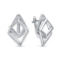 Серьги из серебра с фианитами «Геометрия»