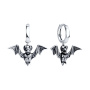 Серьги из серебра «Летучая мышь»
