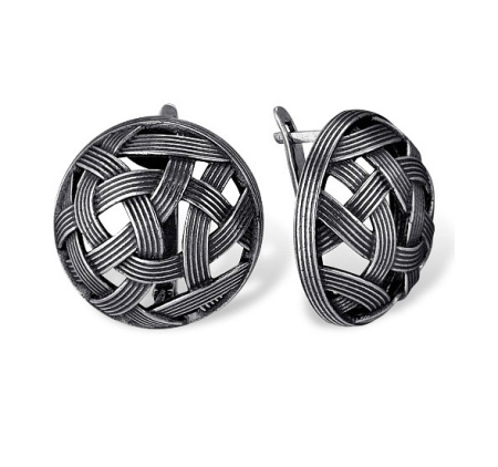 Серьги из серебра «Клубок»