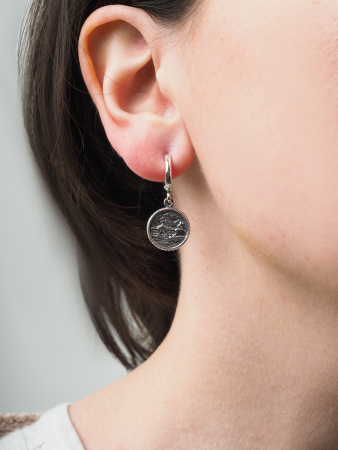 Серьги из серебра «Северная столица»