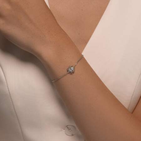 Браслет из серебра с фианитами «Паук»