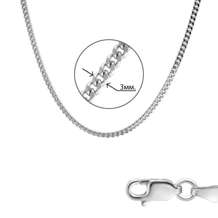 Цепь серебряная «Панцирная»