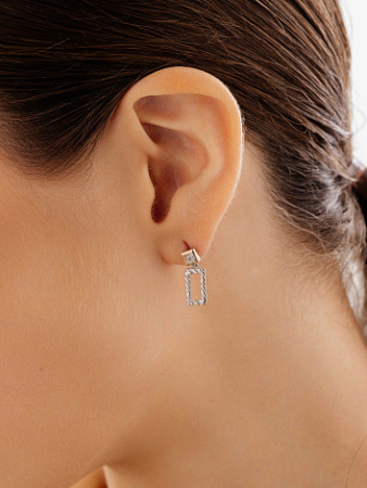 Серьги из серебра с бриллиантами