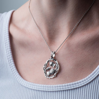 Серебряный кулон «Чертополох»