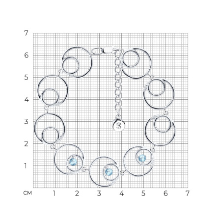 Серебряный браслет с топазом