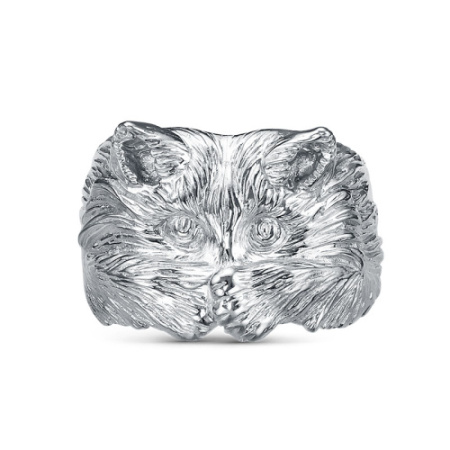 Кольцо из серебра «Котик»