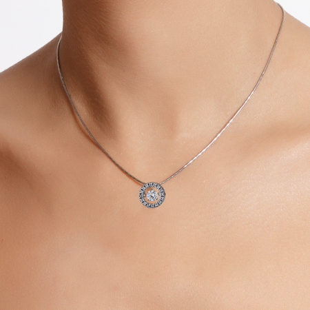 Подвеска серебряная с фианитами