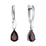 Серьги из серебра с гранатами