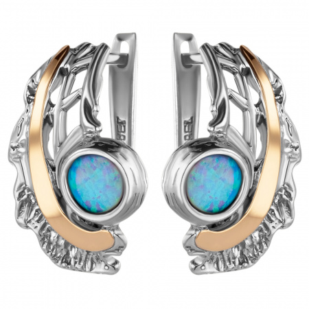 Серебряные серьги с опалом