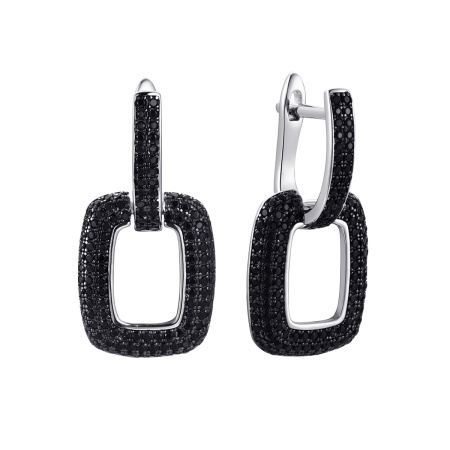 Серьги из серебра со шпинелью