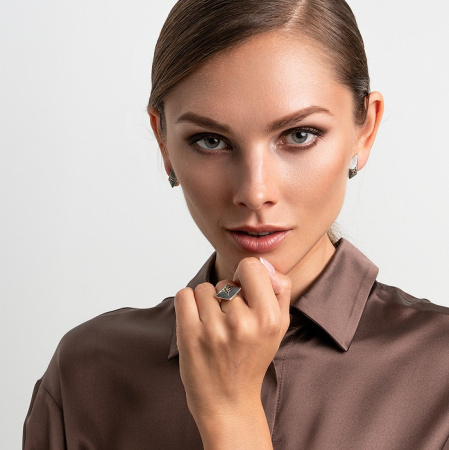 Серебряное кольцо «Звезда»