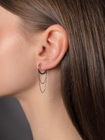 Серьги из серебра «Цепи»