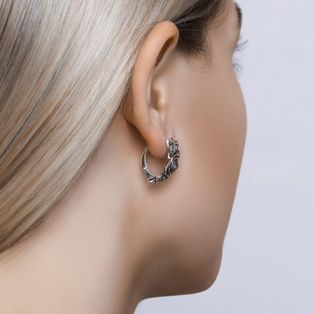 Серьги из чернёного серебра