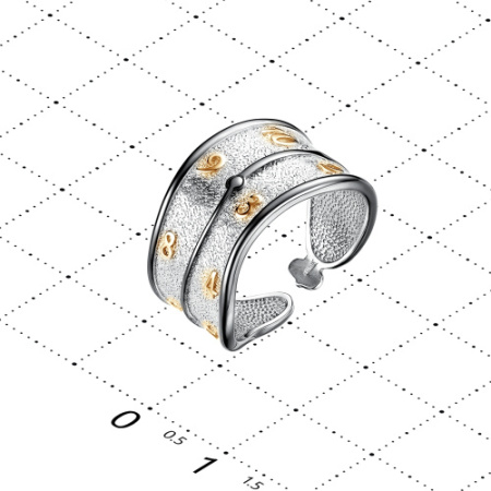 Серебряное кольцо «Мягкие часы»