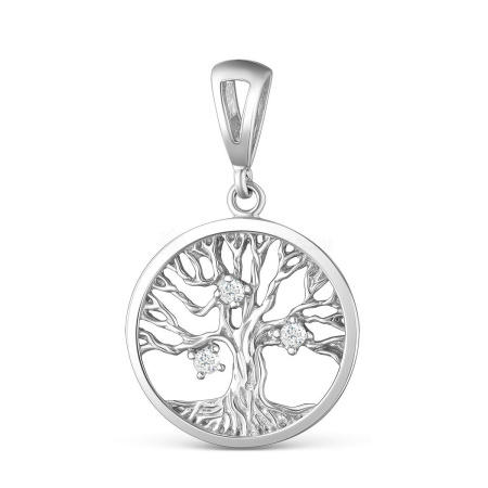 Подвеска из серебра с фианитами «Древо»