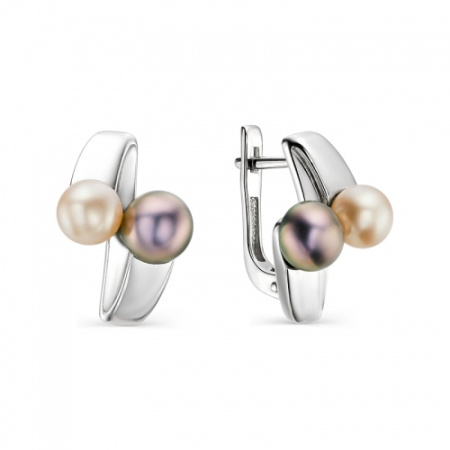 Серебряные серьги с жемчугом