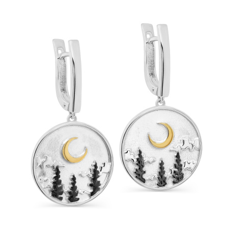 Серебряные серьги «Месяц»