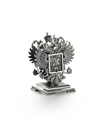 Серебряная подставка для визиток «Держава»