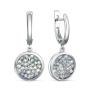 Серебряные серьги с кристаллами Swarovski