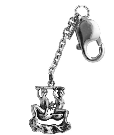 Серебряный брелок для ключей «Зодиак Весы»