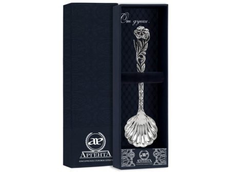 Серебряный совок для сахара «Симфония» с чернением