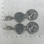 Длинные серьги из серебра монетки «Италия»