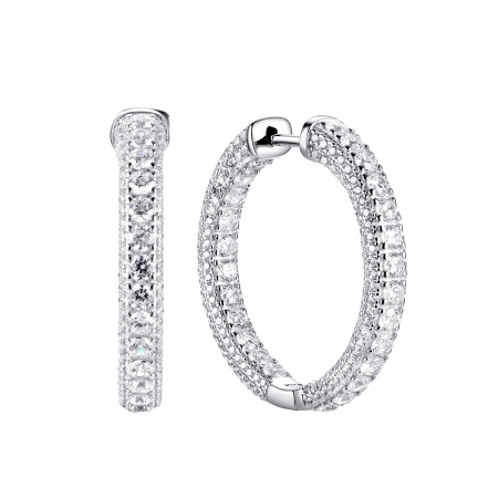 Серьги из серебра с фианитами