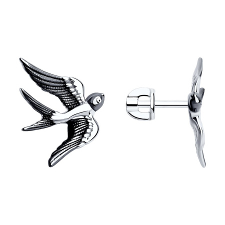 Серьги из серебра « Ласточка»