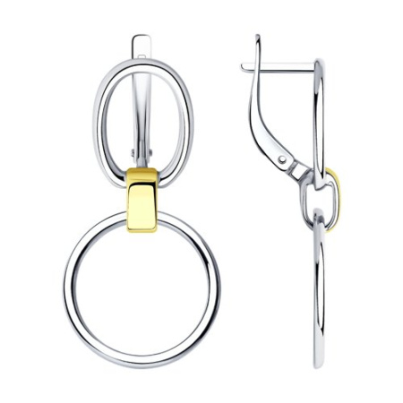 Серьги из золочёного серебра