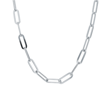 Серебряная цепь с Т-образным замком