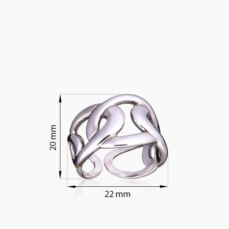 Серебряное кольцо «Звенья»