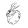 Серебряное кольцо «Заяц»