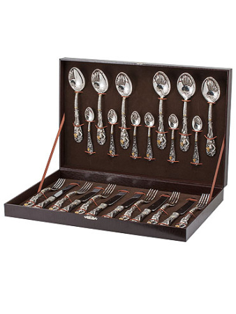 Серебряный набор столовый «Гармония» 24 предмета