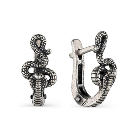 Серьги из серебра «Змеи»
