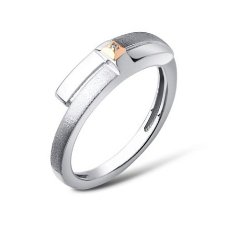 Кольцо из серебра с бриллиантом