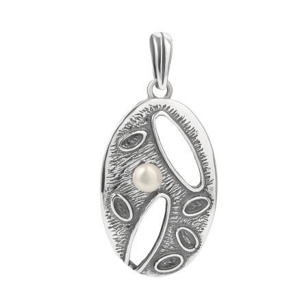 Подвеска из серебра с жемчугом