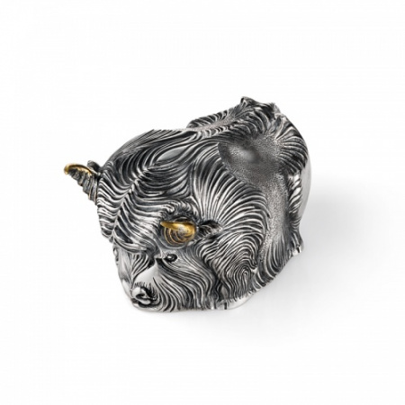 Серебряная стопка - перевертыш «Бык»