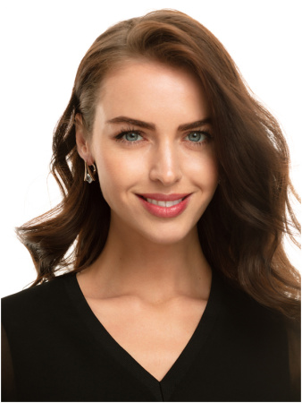 Серебряные серьги фианит и золото