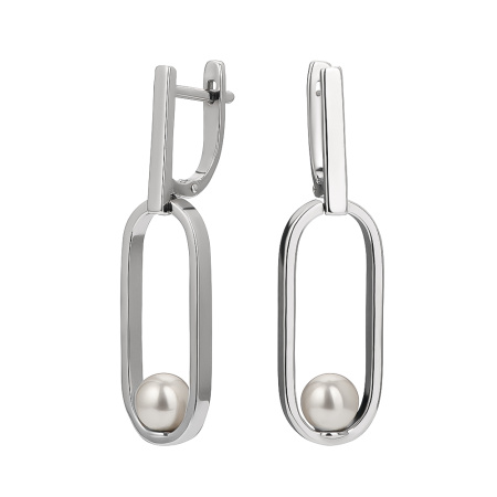 Серебряные серьги с жемчугом