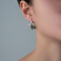 Серебряные серьги «Гинкго»