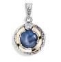 Кулон из серебра с кианитом