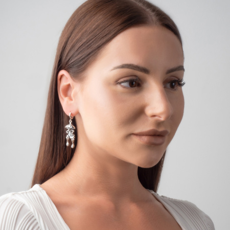 Серебряные серьги «Дискотека»