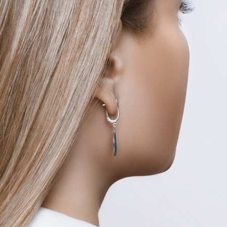 Серьги из серебра с эмалью «Древо жизни»