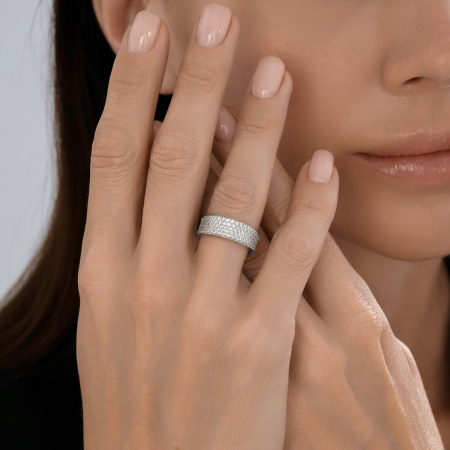 Кольцо из серебра с фианитами Shine bright