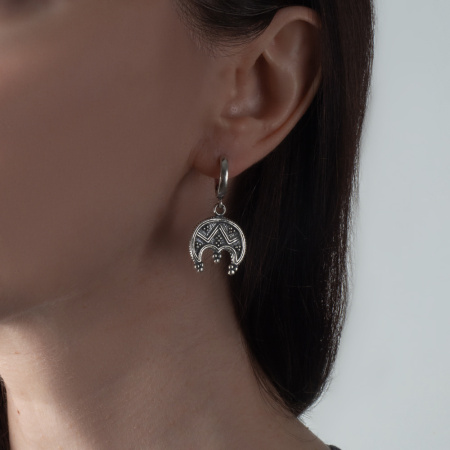 Серьги из серебра «Лунница»