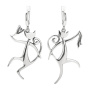 Серебряные серьги «Танец»