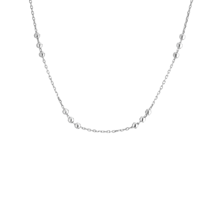 Серебряное колье с шариками