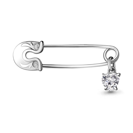 Булавка из серебра с фианитом