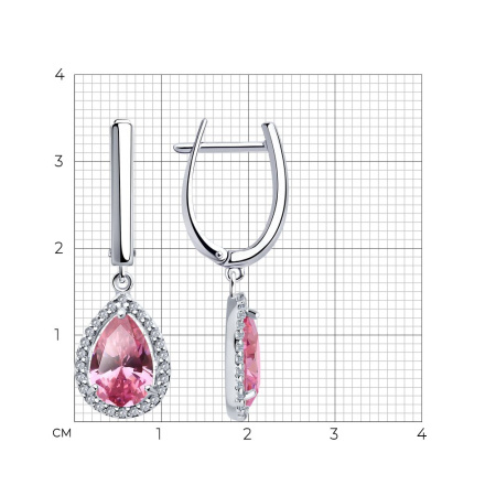 Серьги из серебра с финаитами Розе